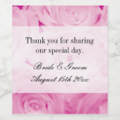 Elegante Rosa Rosa-Blume Weinetikett (Einzelnes Label)