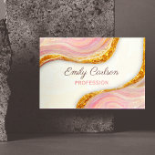 Elegante Rosa-Rosa-Marmor-Imitate Gold Glitzer, ab Magnetische Visitenkarte
