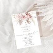 Elegante Rosa Rosa Rose Verlobung Einladung