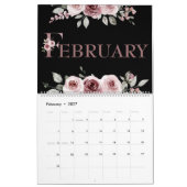 Elegante rosa Rose 2026 Kalender (Feb 2027)