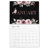 Elegante rosa Rose 2026 Kalender (Jan 2027)