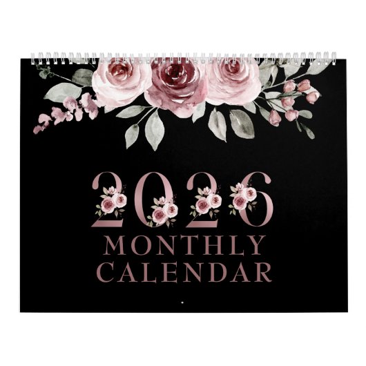 Elegante rosa Rose 2026 Kalender (Titelbild)