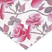 Elegante Rosa Rose Blume Kurzer Tischläufer (Ecke)