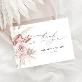 Elegante Rosa Rose Blumenzwiebeln Dankeskarte