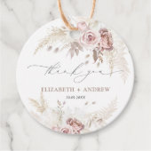 Elegante Rosa Rose Blumenzwiebeln Geschenkanhänger (Vorderseite)