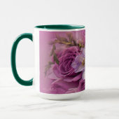 Elegante Rosa Rose Bouquet Tasse (Links)