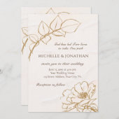 Elegante Rosa Rose Christliche Hochzeit Einladung (Vorne/Hinten)