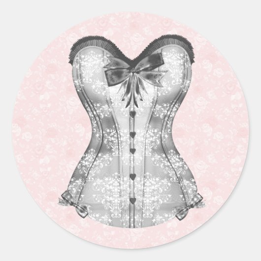 Elegante rosa Rose Corset Stickers (Vorderseite)