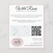 Elegante Rosa Rose Flyer (Hinten)
