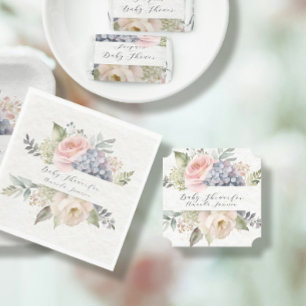 Elegante Rosa Rose Garden Sweet Baby Girl Dusche Untersetzer