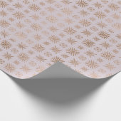 Elegante Rosa Rose Gold Fossilienmuseum Geschenkpapier (Ecke)