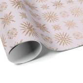 Elegante Rosa Rose Gold Fossilienmuseum Geschenkpapier (Rolleneckpunkt)