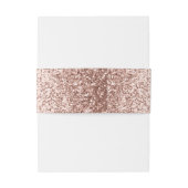 Elegante Rosa Rose Gold Hochzeit Einladungsbanderole (Rückseitenbeispiel)