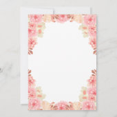 Elegante Rosa Rose Gold Tiara Prinzessin Quinceañe Einladung (Rückseite)