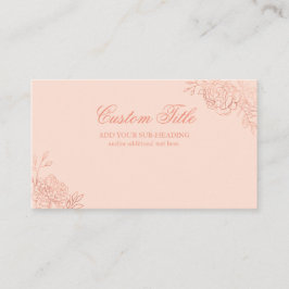 Elegante Rosa Rose Goldmedaille Begleitkarte