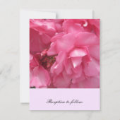 Elegante Rosa Rose Hochzeit Einladung (Rückseite)