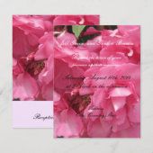 Elegante Rosa Rose Hochzeit Einladung (Vorne/Hinten)