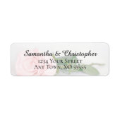 Elegante Rosa Rose Hochzeit Rücksendeadresse (Vorne)