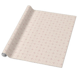 Elegante rosa Rose Kreise auf Cream Gift Wrap Geschenkpapier