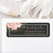 Elegante Rosa Rose mit Blumen Moderne Adresse (Insitu)