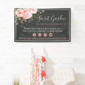 Elegante Rosa Rose mit Blumen Moderne Boutique Banner (Insitu)