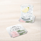 Elegante Rosa Rose Nehmt mir nicht die Hochzeit me Untersetzer (Vor Ort)