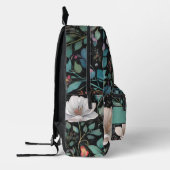 Elegante Rosa Rose Personalisiert Bedruckter Rucksack (Links)