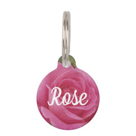 Elegante rosa Rose Pet ID-Tag Haustiermarke