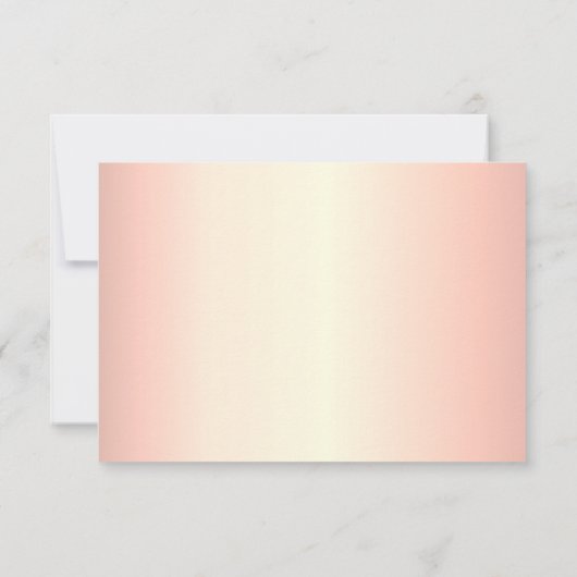 Elegante Rosa Rose RSVP Karte (Rückseite)