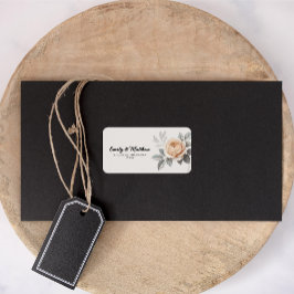 Elegante Rosa Rose Rücksendeadressen-Aufkleber Adressaufkleber