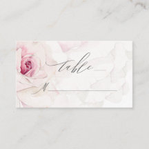 Elegante rosa Rose Wasserfarbe Blumenschrift Hochz