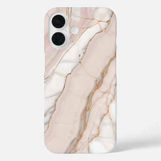 Elegante Rosa-Roségold-Marmor  Case-Mate iPhone Hülle (Rückseite)