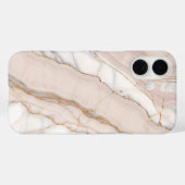 Elegante Rosa-Roségold-Marmor  Case-Mate iPhone Hülle (Rückseite (Horizontal))