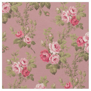Elegante rosa Rosen-alte Rose Hintergrund Stoff