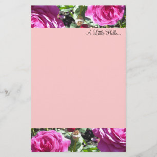 Elegante rosa Rosen Briefpapier