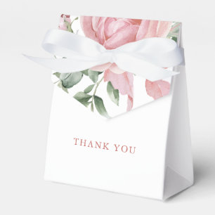 Elegante rosa Rosen Danke Geschenkschachtel