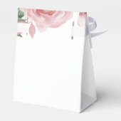 Elegante rosa Rosen Danke Geschenkschachtel (Rückseite)