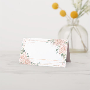 Elegante rosa Rosen Floral Rose Gold  Platzkarte