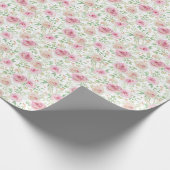 Elegante rosa Rosen Geschenkpapier (Ecke)