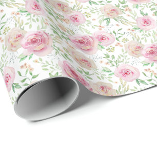 Elegante rosa Rosen Geschenkpapier