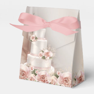 Elegante rosa Rosen Hochzeitstorte Geschenkschachtel