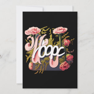 Elegante rosa Rosen Hoffnung-Typografie Einladung