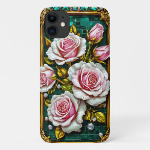 Elegante rosa Rosen in einem luxuriösen Gold Case-Mate iPhone Hülle