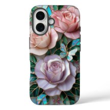 Elegante Rosa Rosen in gestaltertem Glas Kunst, Di