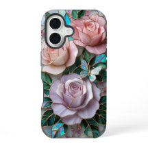 Elegante Rosa Rosen in gestaltertem Glas Kunst, Di