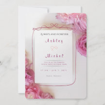 Elegante rosa Rosen Paris Gelübdeerneuerung Einlad