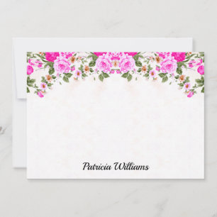Elegante rosa Rosen Personalisierte Note Card Mitteilungskarte