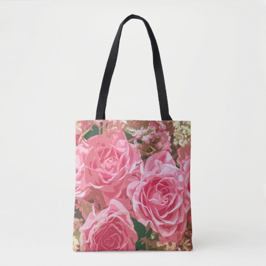 Elegante rosa Rosen Taschen-der Tasche in der (Vorderseite)