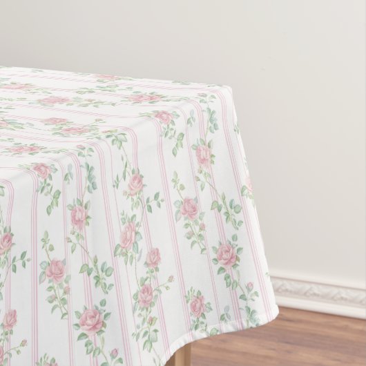 Elegante rosa Rosen-Tischdecke Tischdecke (Beispiel)