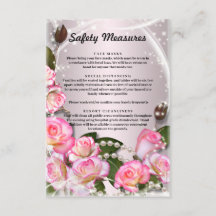 Elegante rosa Rosen und Perlen - Sicherheitsmaßnah